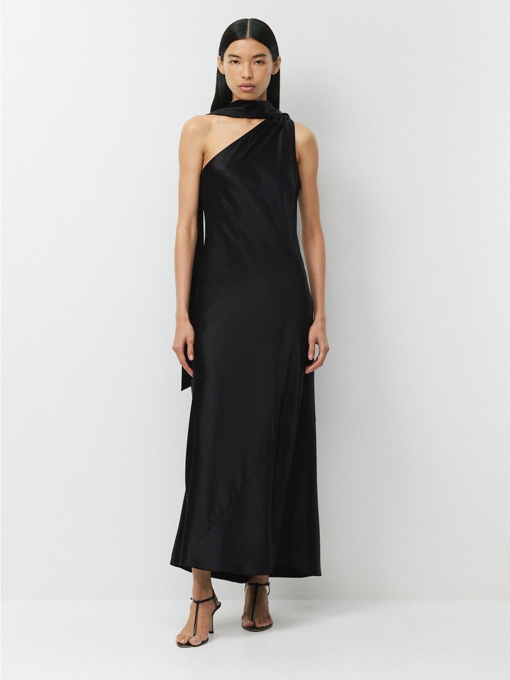 NWT - Aritzia Babaton Ten Verve Satin Dress - Black - Size 0